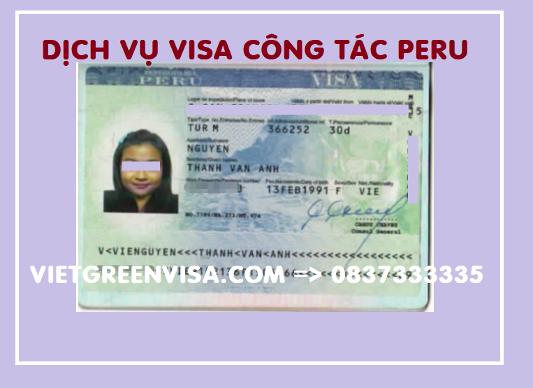 Làm visa công tác Peru trọn gói, bao đậu