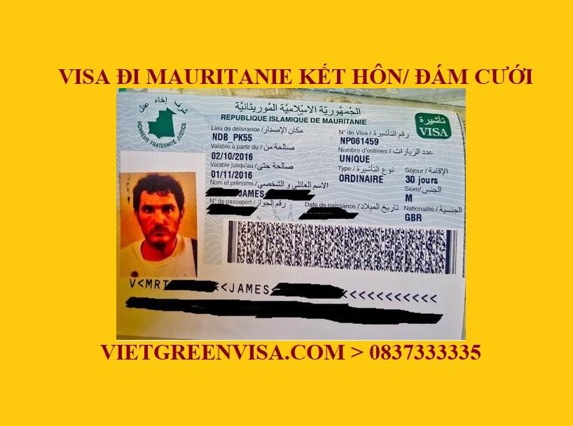 Dịch vụ xin Visa sang Mauritanie tổ chức đám cưới, kết hôn