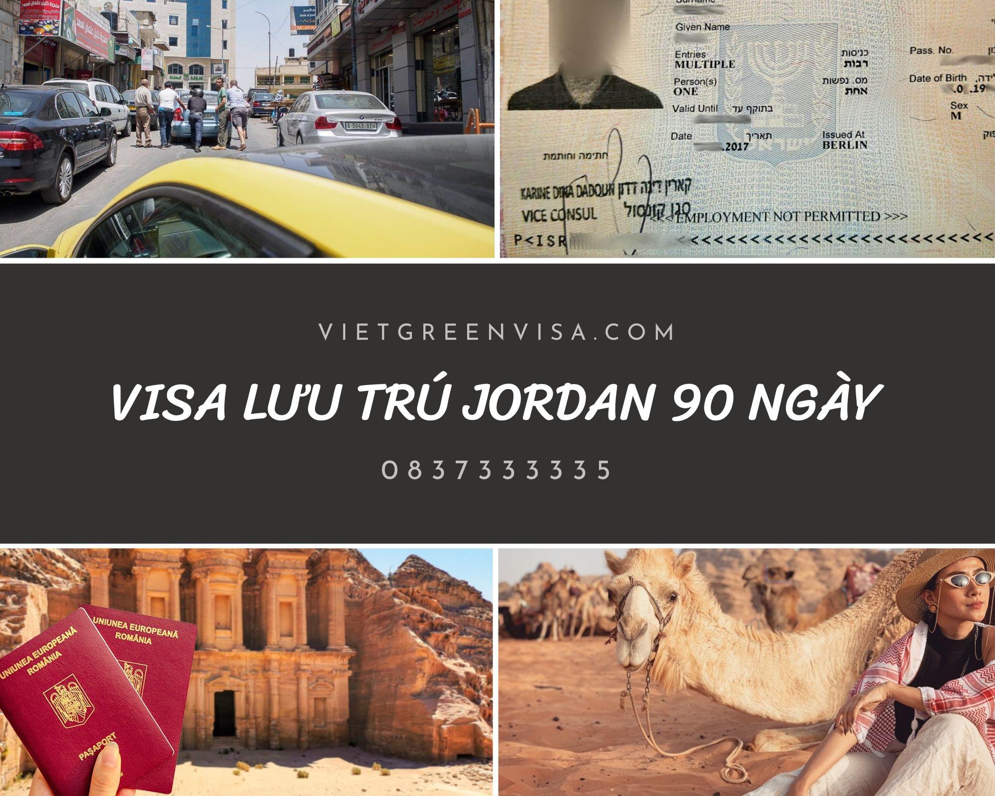 Dịch vụ làm visa Jordan du lịch lưu trú 90 ngày giá rẻ