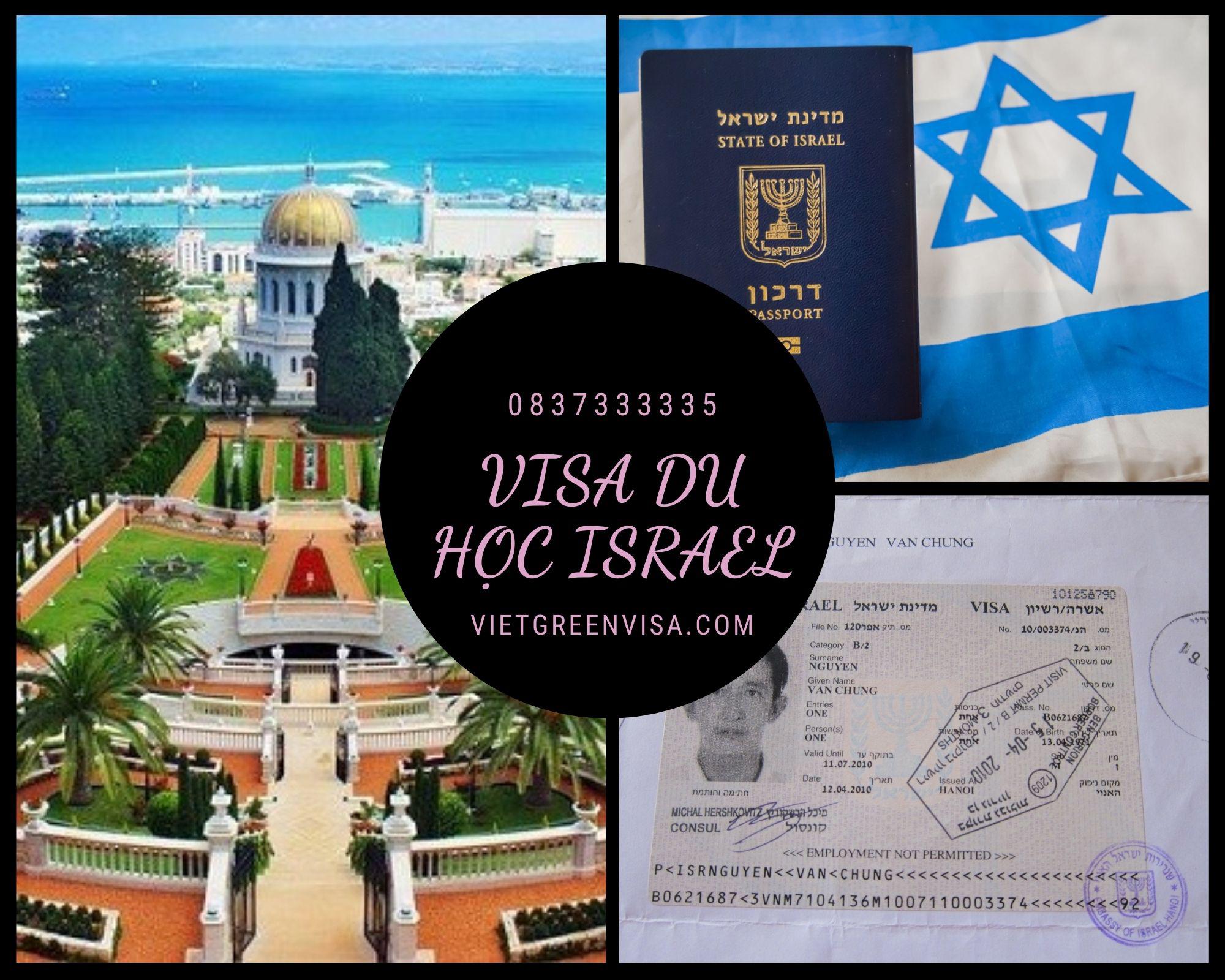 Dịch vụ làm visa du học Israel, Visa Israel đi học tiếng, học đại học 