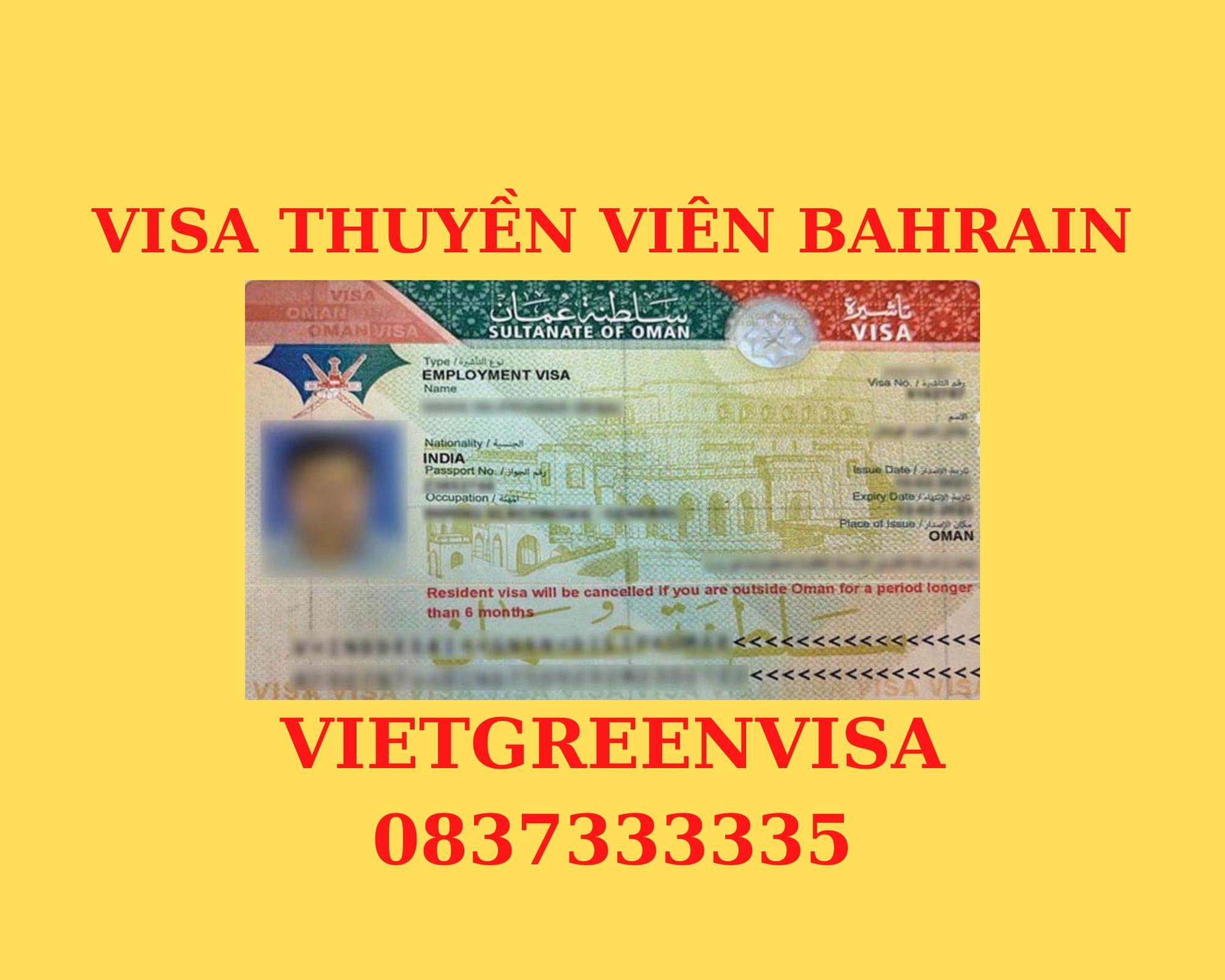 Visa thuyền viên Bahrain, visa Bahrain diện thuyền viên