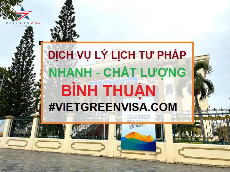 Dịch vụ làm lý lịch tư pháp tại Bình Thuận trọn gói