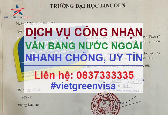 Dịch vụ công nhận văn bằng nước ngoài tại Hồ Chí Minh