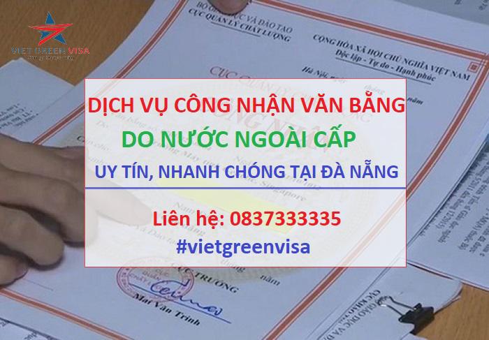 Dịch vụ công nhận bằng cấp nước ngoài tại Đà Nẵng